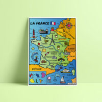 Coloriage velours Carte de France