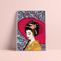 Coloriage velours Geisha