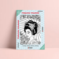Coloriage velours Geisha
