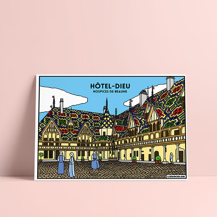 Coloriage velours Hôtel-Dieu - Hospices de Beaune