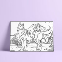 Coloriage velours husky