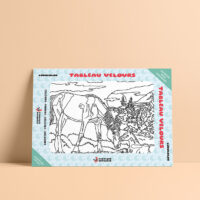 Coloriage velours Jument et Poulain