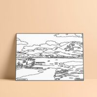 Coloriage velours Lac d'Annecy