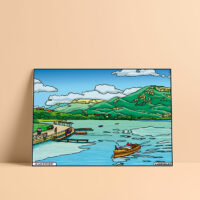 Coloriage velours Lac d'Annecy