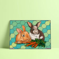 Coloriage velours lapins