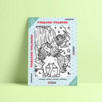 Coloriage velours licorne