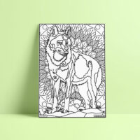 Coloriage velours loup