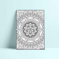 Coloriage velours Mandala floral