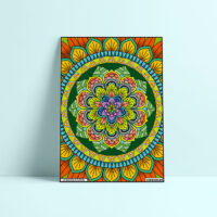 Coloriage velours Mandala floral