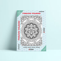 Coloriage velours Mandala floral