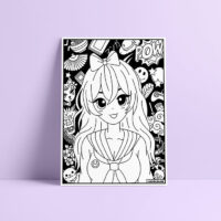 Coloriage velours manga