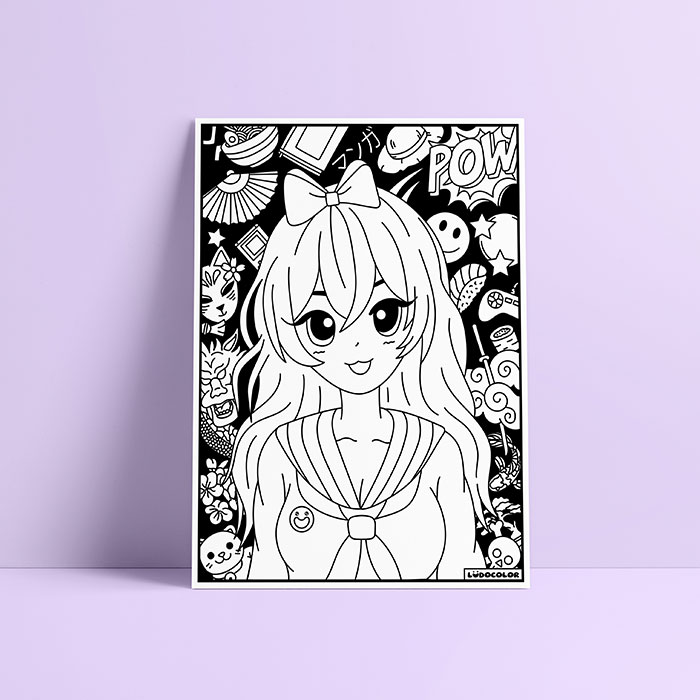 Coloriage velours manga