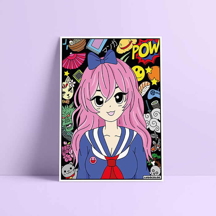 Coloriage velours manga