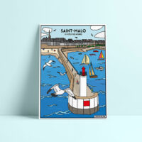 Coloriage velours Saint-Malo - Le Môle des Noires