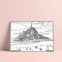 Coloriage velours Le Mont Saint-Michel
