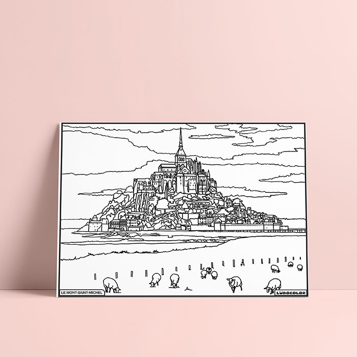 Coloriage velours Le Mont Saint-Michel