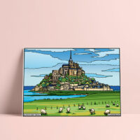 Coloriage velours Le Mont Saint-Michel