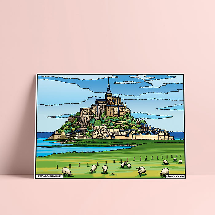 Coloriage velours Le Mont Saint-Michel