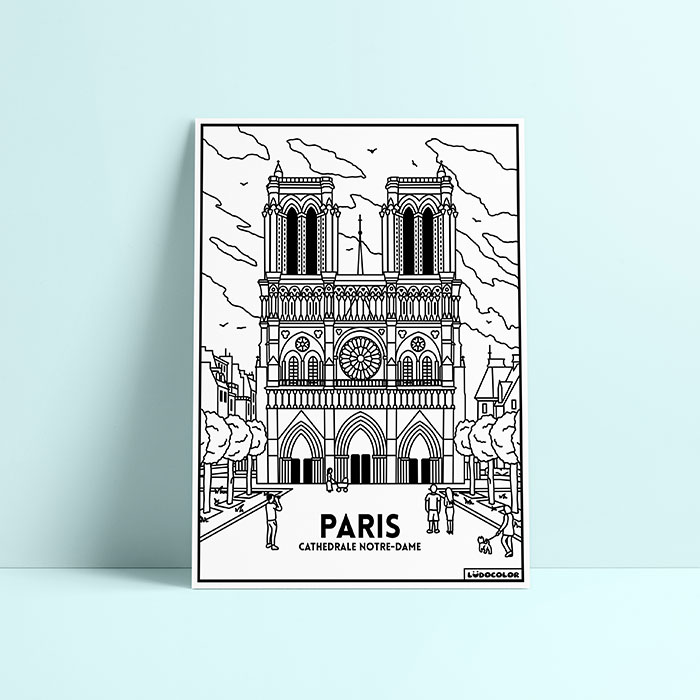 Coloriage velours Notre-Dame de Paris