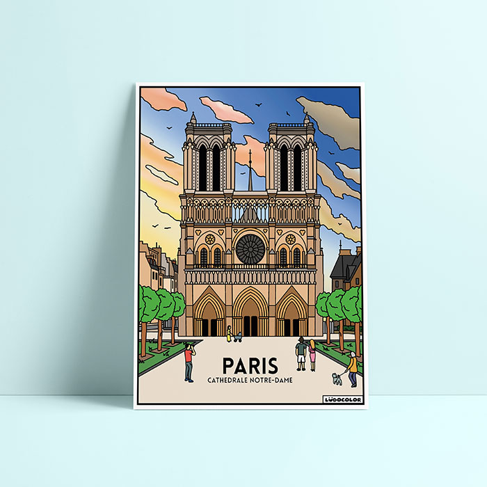 Coloriage velours Notre-Dame de Paris