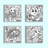 Coloriage velours océan