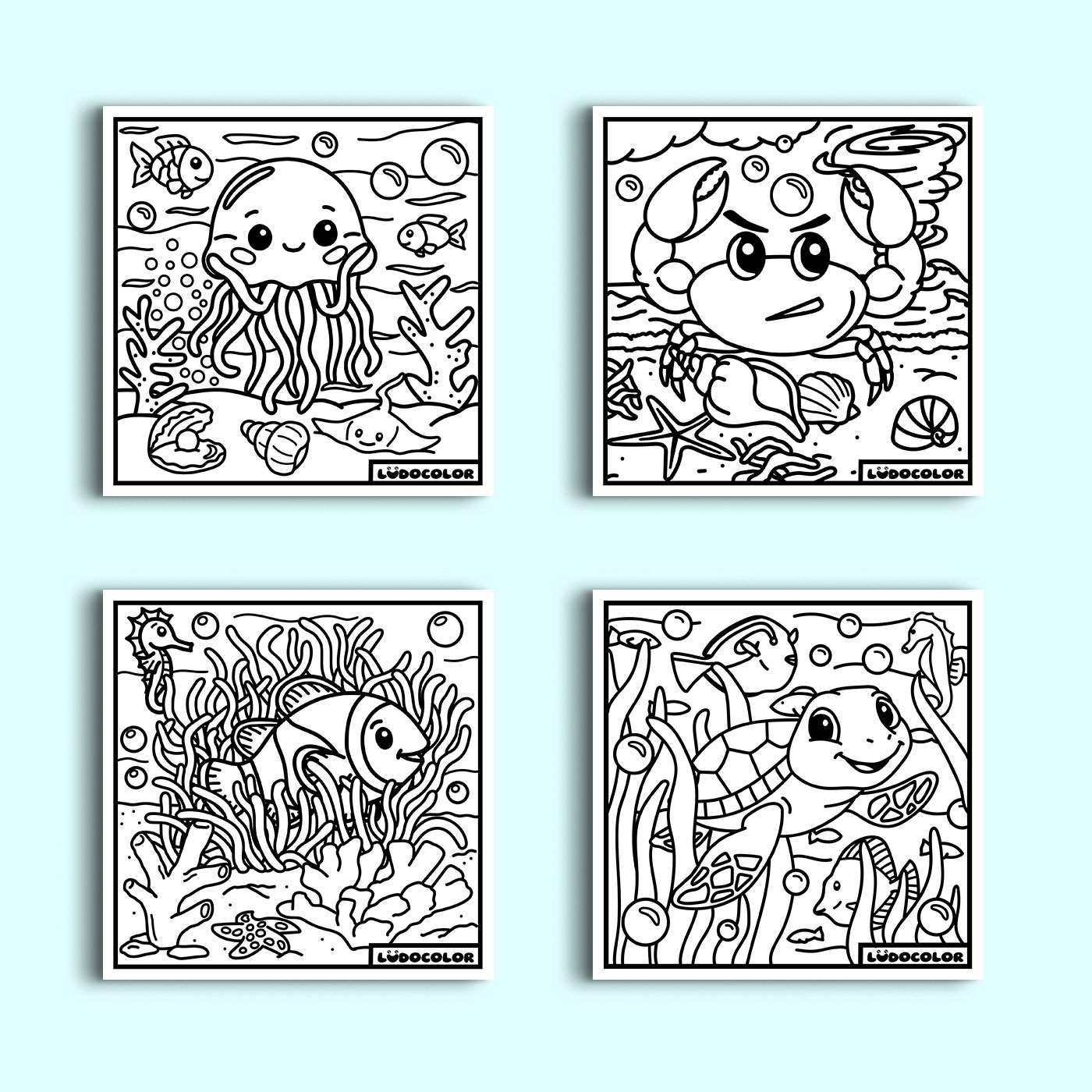 Coloriage velours océan