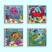 Coloriage velours océan