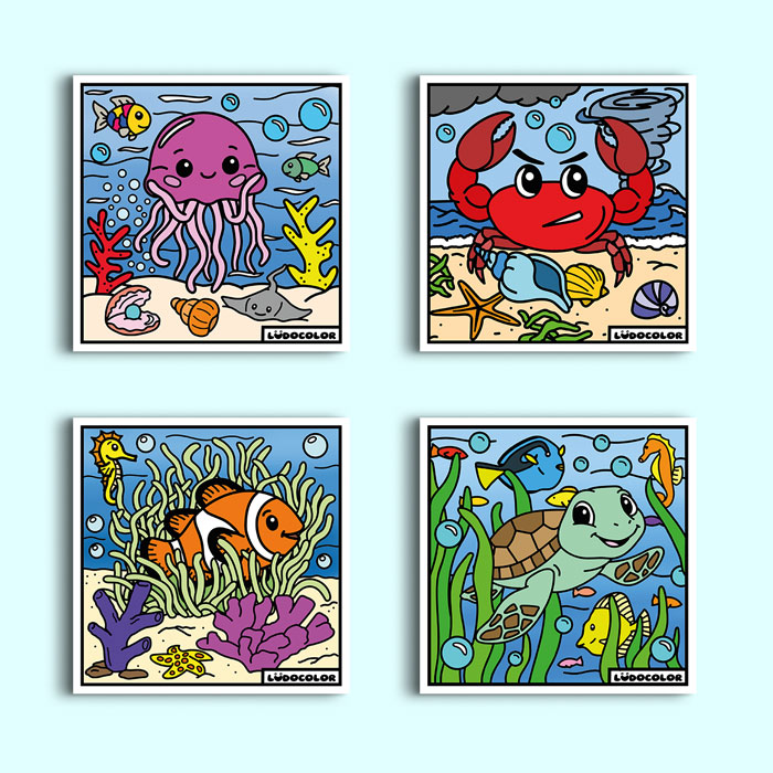 Coloriage velours océan