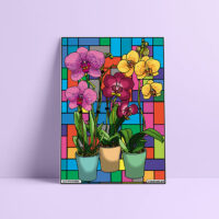 Coloriage velours Orchidées