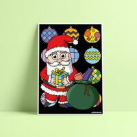 Coloriage velours Père Noël