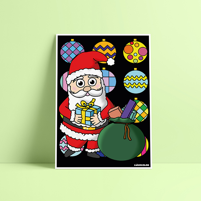 Coloriage velours Père Noël