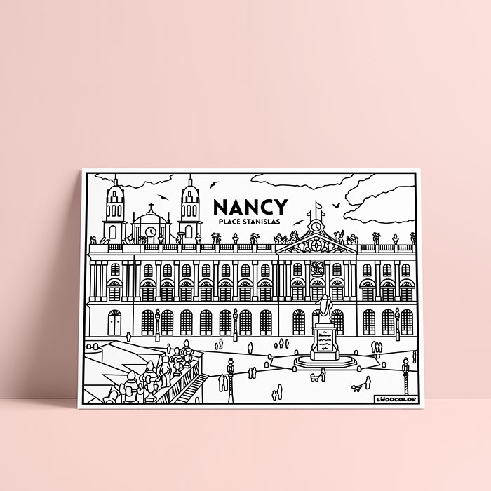 Coloriage velours Nancy - Place Stanislas