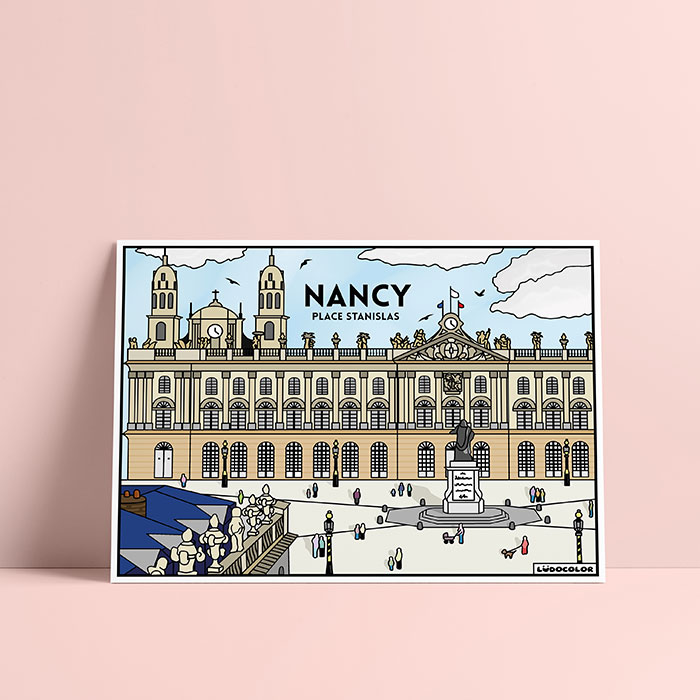 Coloriage velours Nancy - Place Stanislas