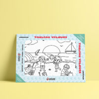 Coloriage velours La plage