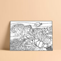 Coloriage velours poissons clown