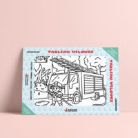 Coloriage velours pompier