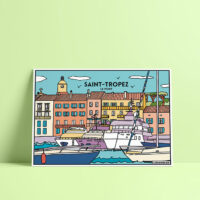 Coloriage velours Le Port de Saint Tropez