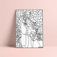 Coloriage velours cheval