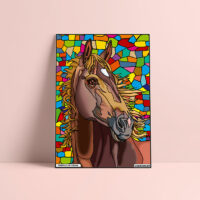 Coloriage velours cheval