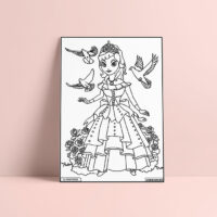 Coloriage velours princesse