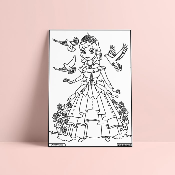 Coloriage velours princesse