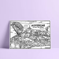 Coloriage velours Auvergne - Puy de Dôme