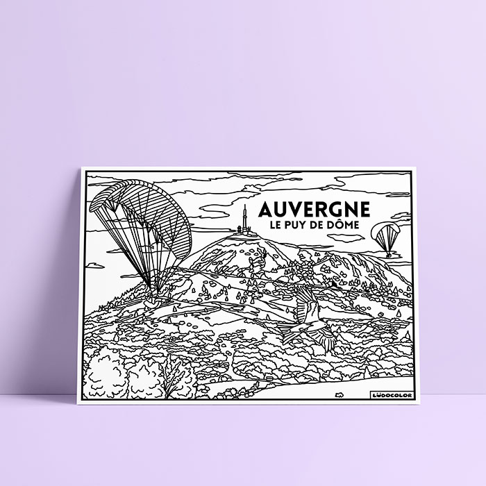 Coloriage velours Auvergne - Puy de Dôme