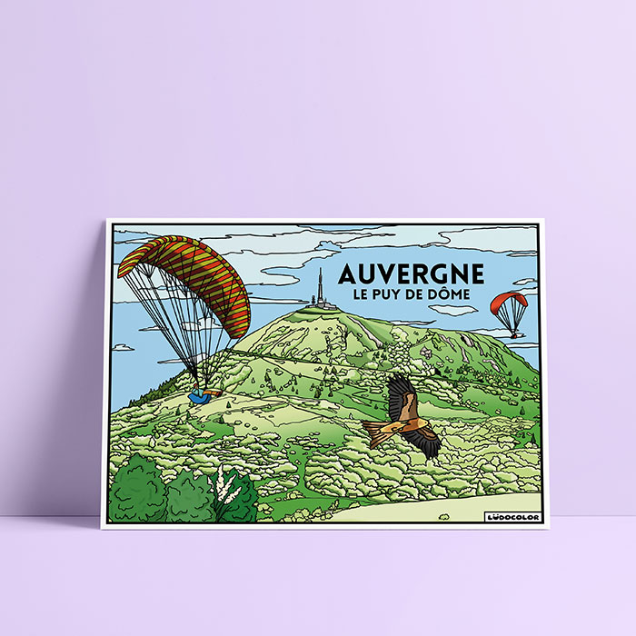 Coloriage velours Auvergne - Puy de Dôme