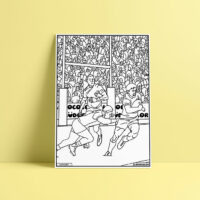 Coloriage velours Rugby