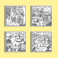 Coloriage velours savane