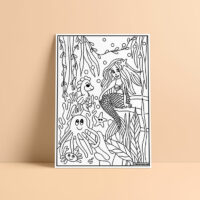 Coloriage velours sirène