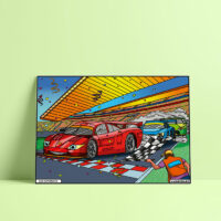 Coloriage velours Supercars