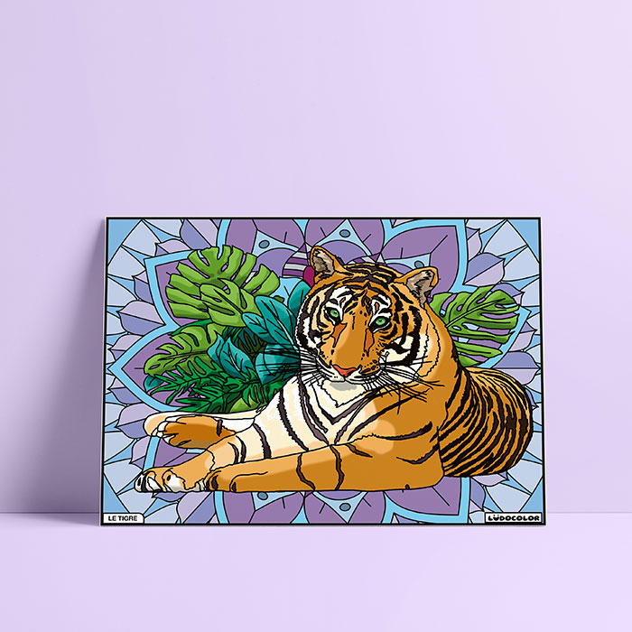 Coloriage velours tigre