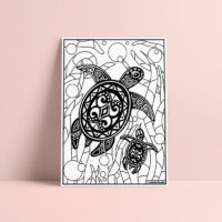 Coloriage velours Tortue